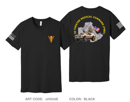 3D Theater Medical Command (FWD) Comfort Unisex Cotton SS Tee - uHG5dE