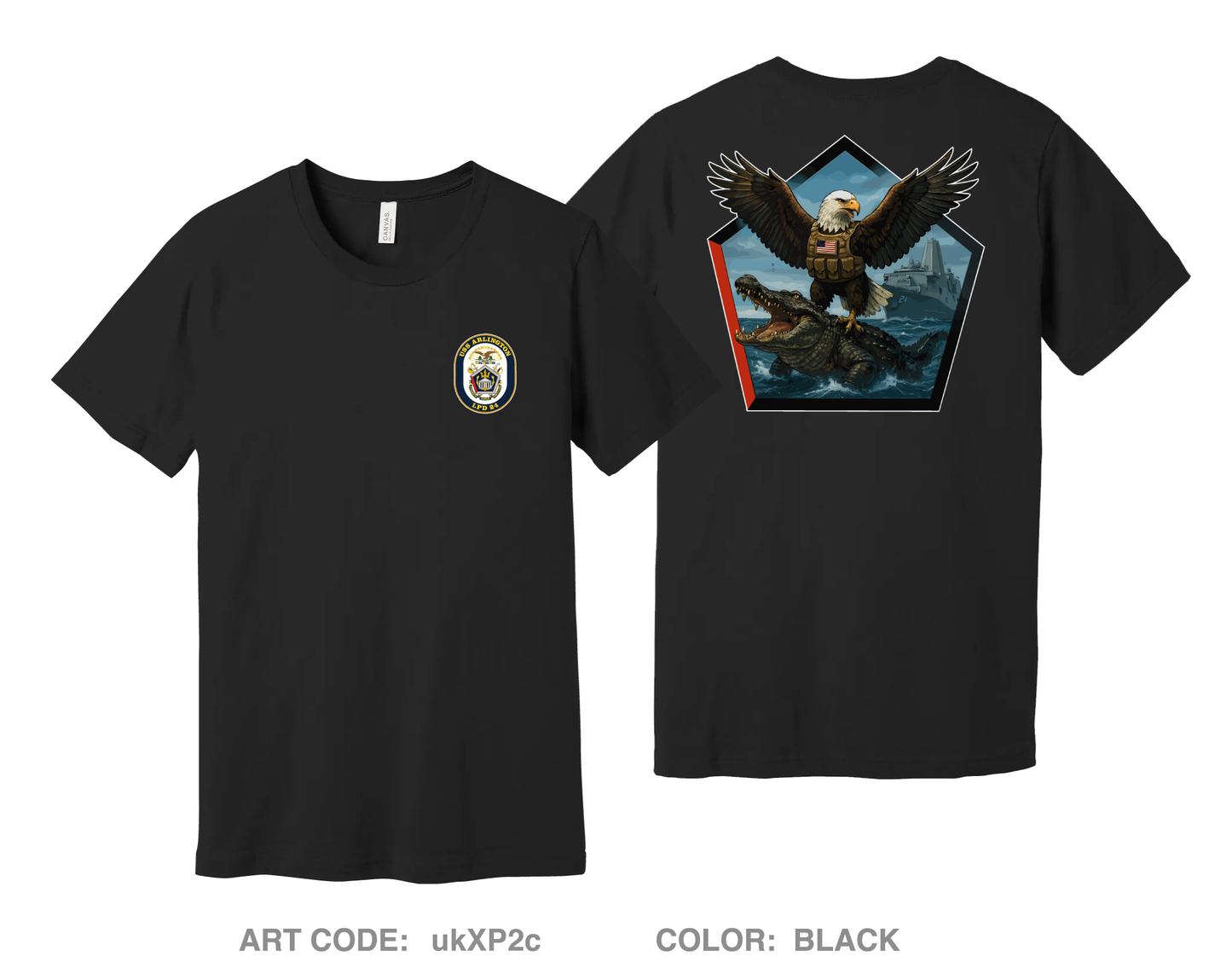 USS ARLINGTON Comfort Unisex Cotton SS Tee - ukXP2c