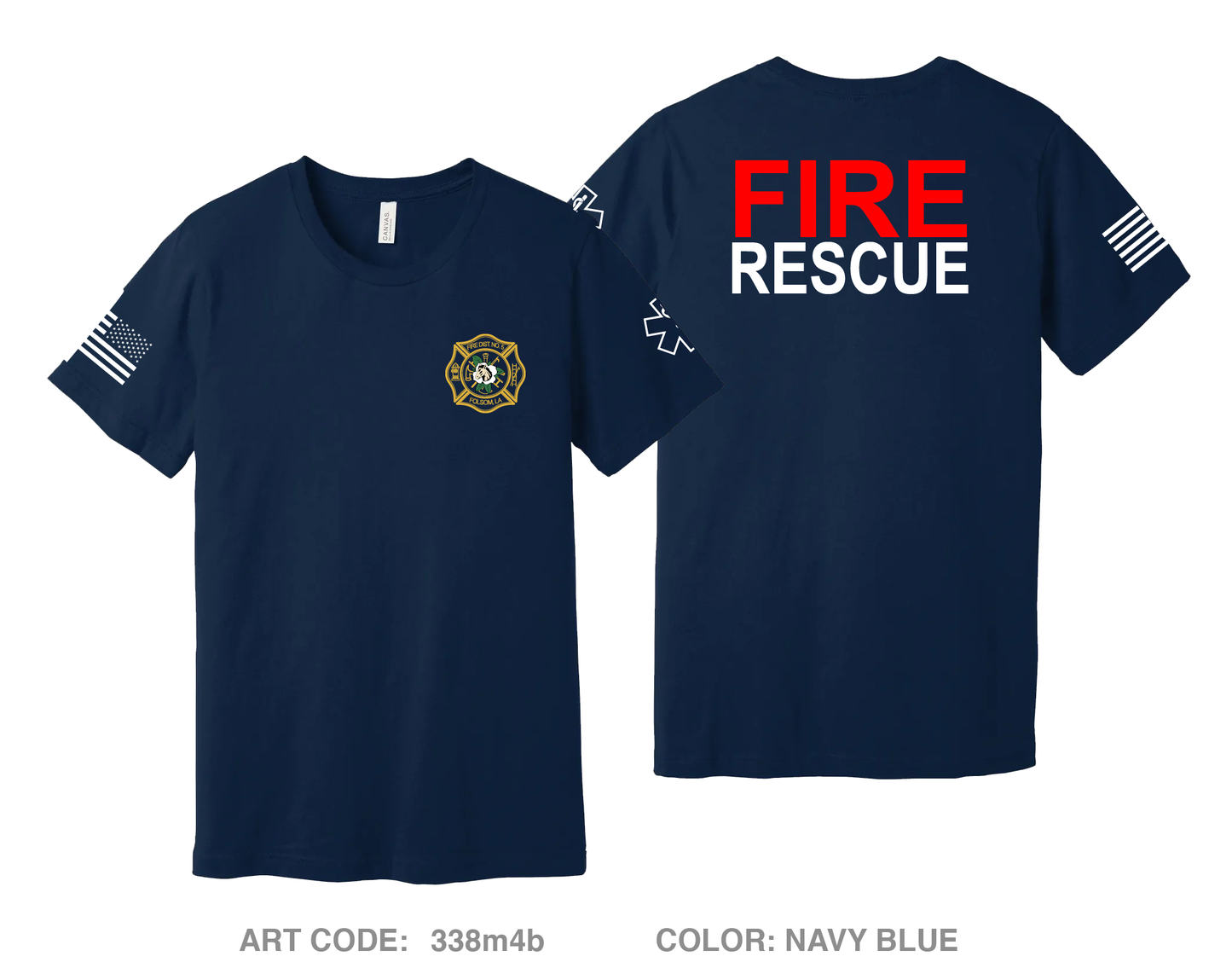 St. Tammany Parish Fire Protection District 5 Comfort Unisex Cotton SS Tee - 338m4b