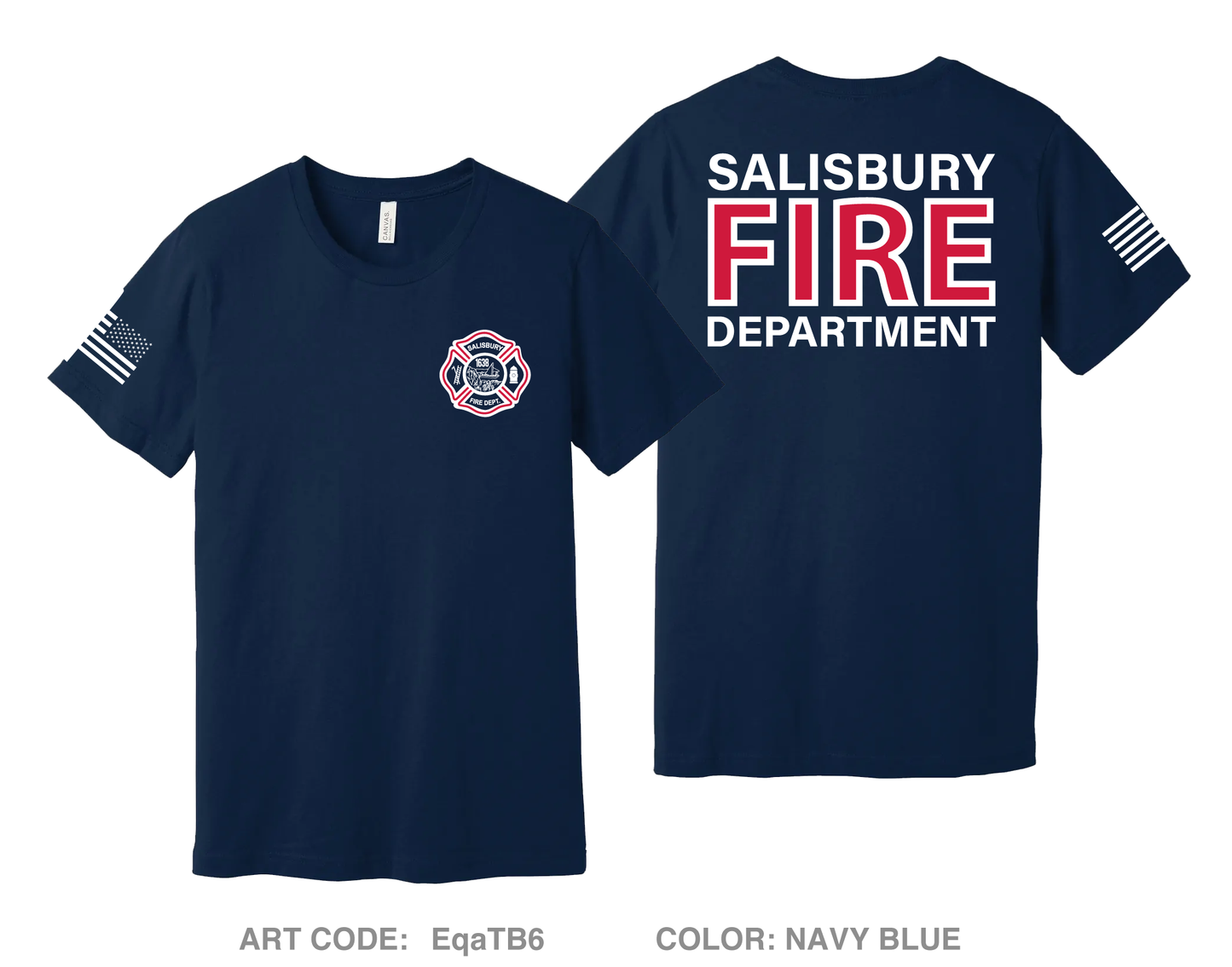 Salisbury Fire Department Comfort Unisex Cotton SS Tee - EqaTB6