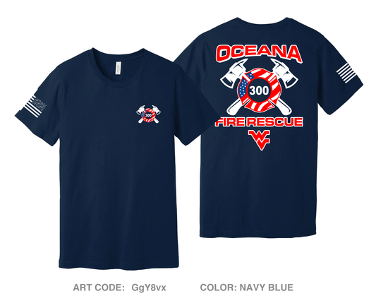 Oceana Fire Rescue Comfort Unisex Cotton SS Tee - GgY8vx