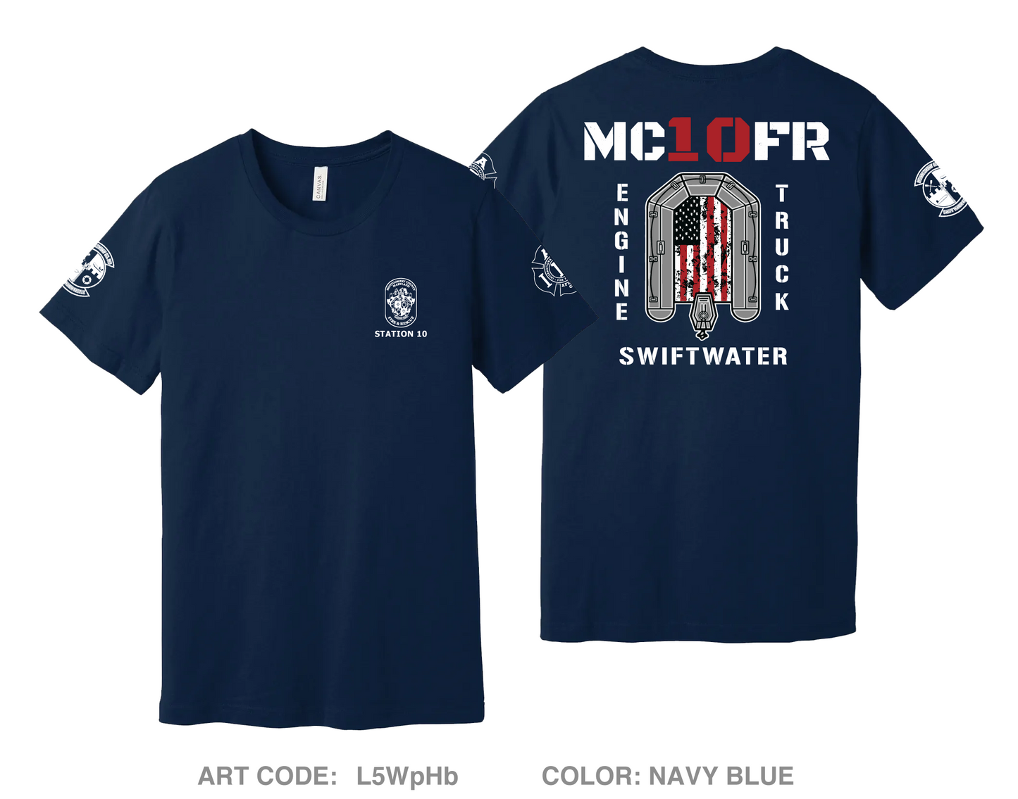 MCFRS Station 10 Comfort Unisex Cotton SS Tee - L5WpHb