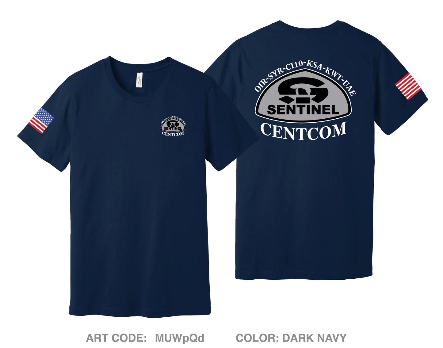 Centcom Sentinel Comfort Unisex Cotton SS Tee - MUWpQd