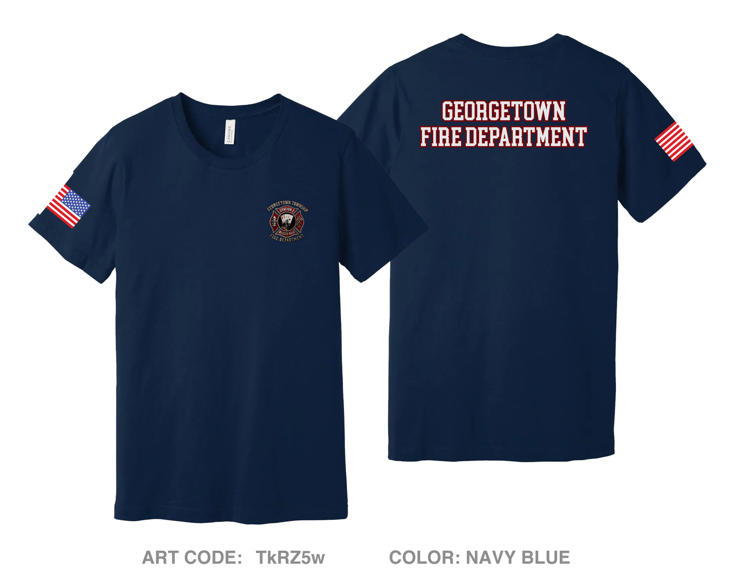 GTFD Station 2 Fundraising Collection Comfort Unisex Cotton SS Tee - TkRZ5w
