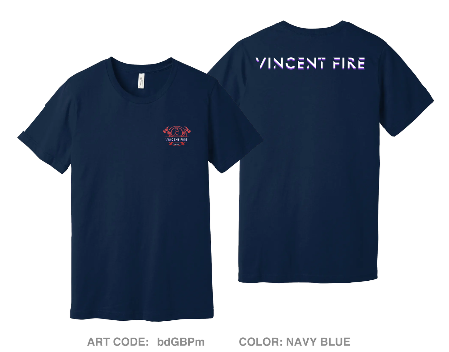 Vincent Fire Department Comfort Unisex Cotton SS Tee - bdGBPm