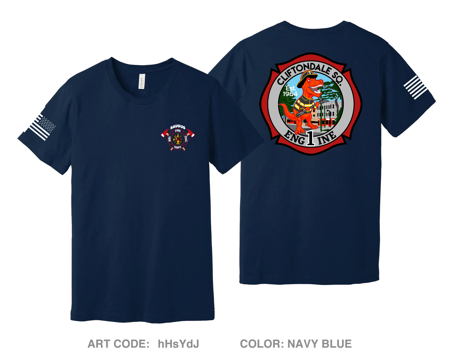 Saugus Fire Department Fundraising Collection Comfort Unisex Cotton SS Tee - hHsYdJ