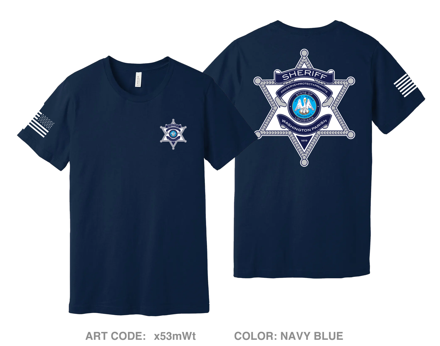 Washington Parish Sheriff’s Office Comfort Unisex Cotton SS Tee - x53mWt