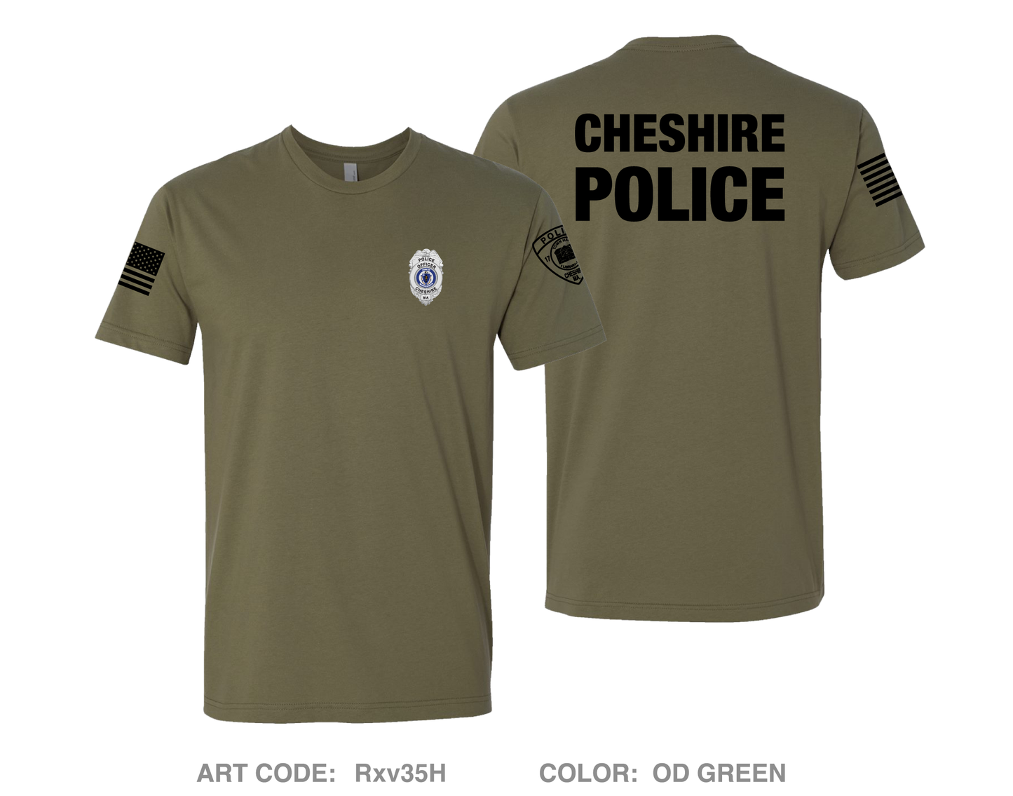 Cheshire Police Department Comfort Unisex Cotton SS Tee - Rxv35H