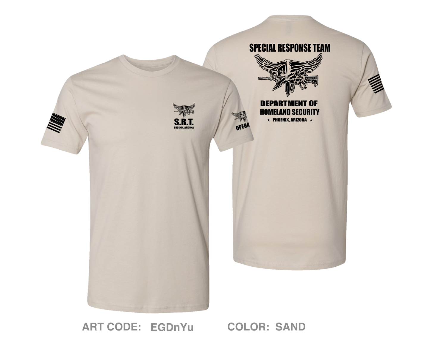 Phoenix Arizona Special Response Team Comfort Unisex Cotton SS Tee - EGDnYu