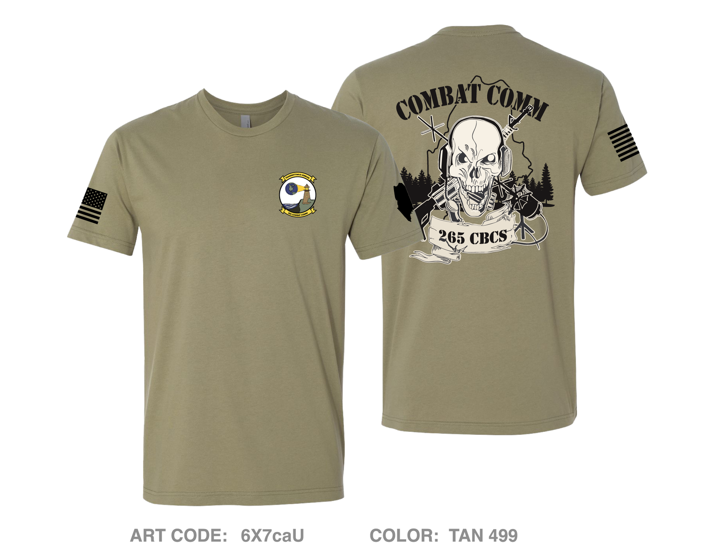 265 COMBAT COMMUNICATIONS SQUADRON Comfort Unisex Cotton SS Tee - 6X7caU