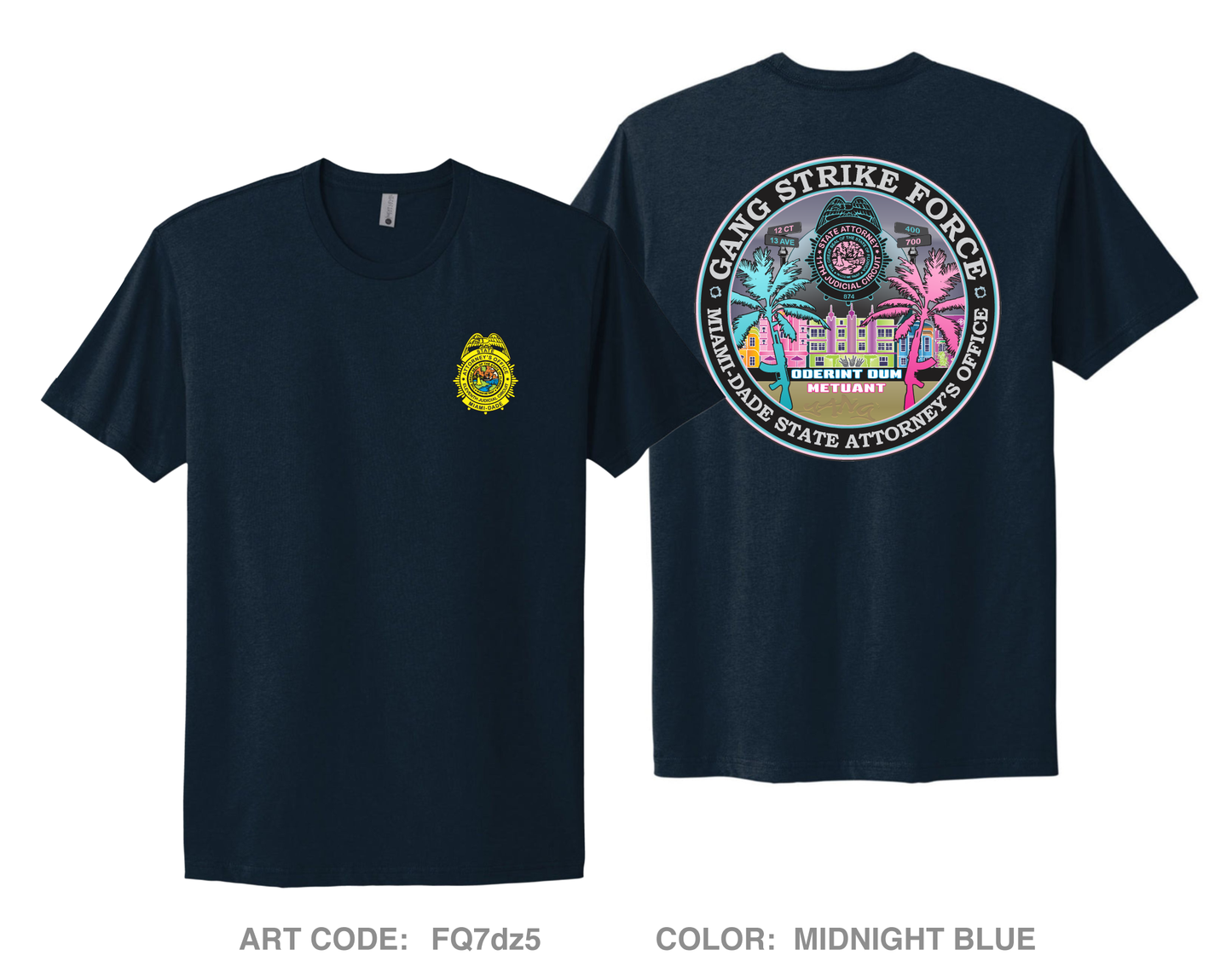 Miami Dade State Attorney - Gun Violence Unit Comfort Unisex Cotton SS Tee - FQ7dz5