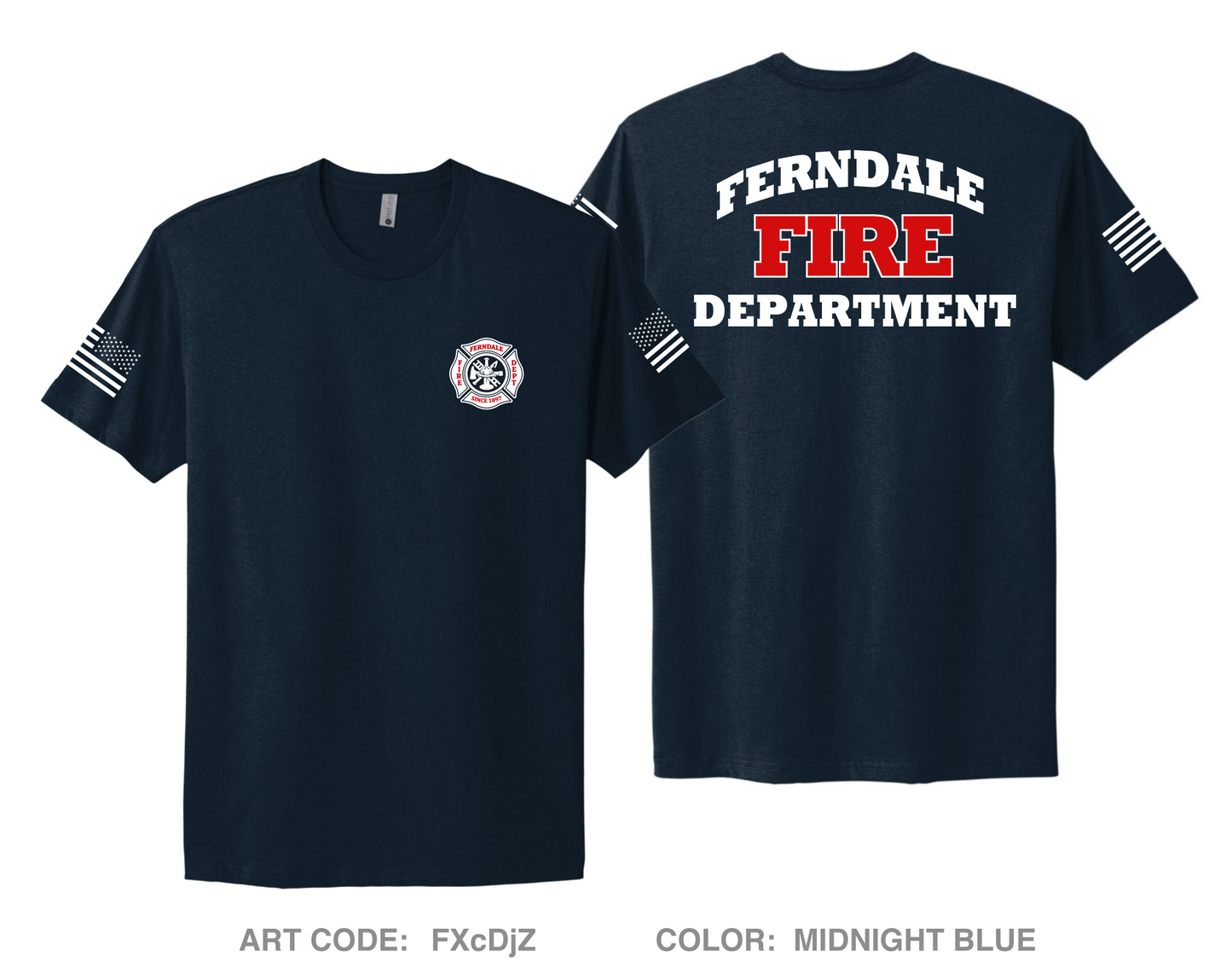 Ferndale Fire Department Comfort Unisex Cotton SS Tee - FXcDjZ