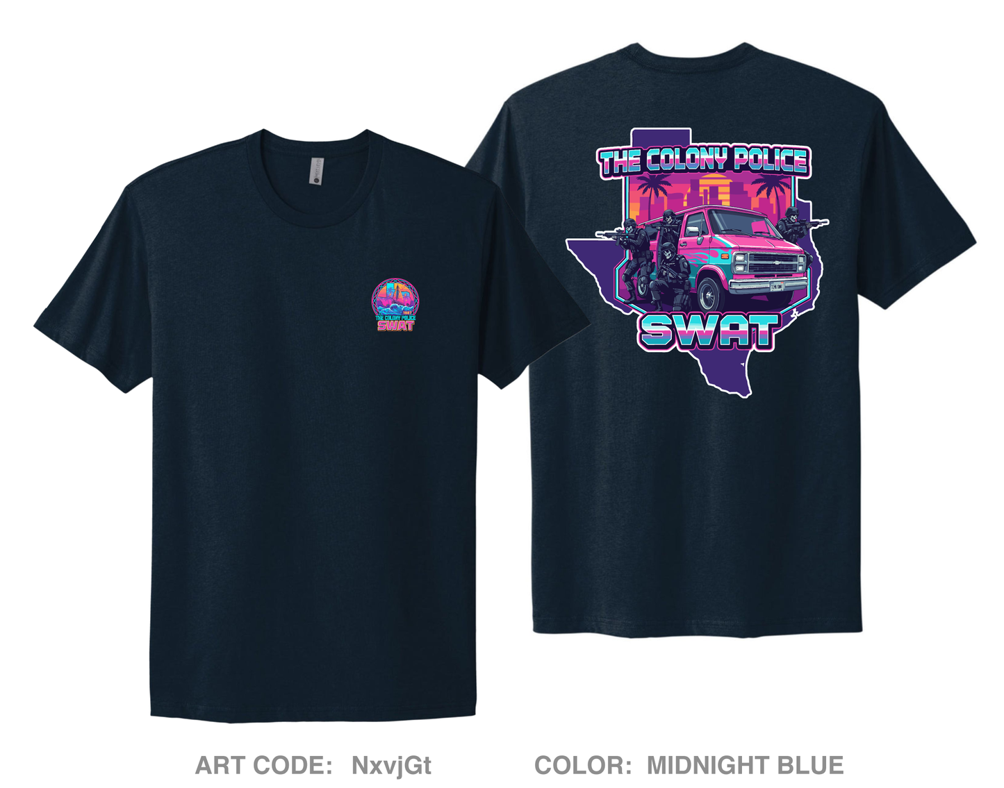 The Colony Police Dept Comfort Unisex Cotton SS Tee - NxvjGt