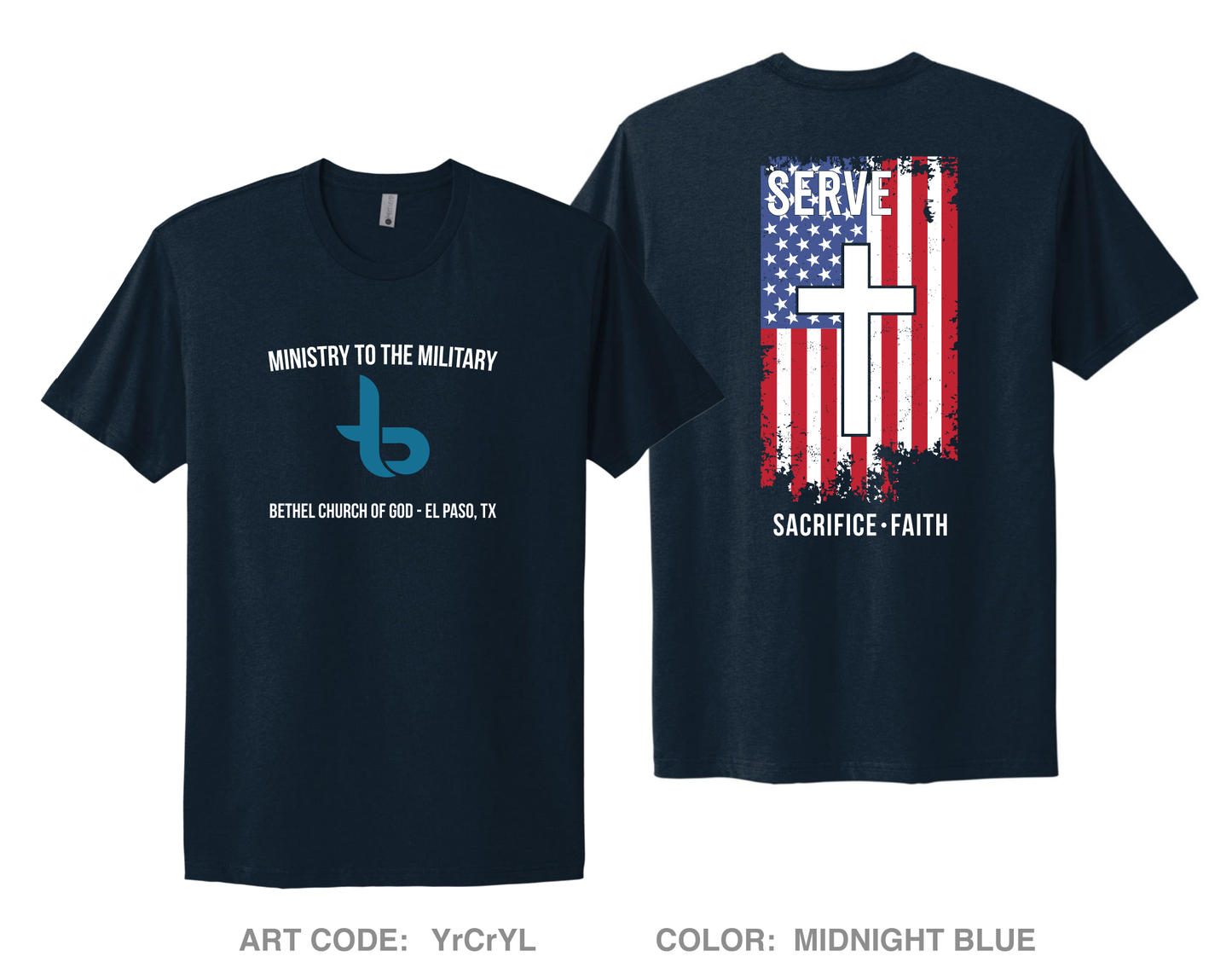 Bethel CoG Lighthouse Store Fundraising Collection Comfort Unisex Cotton SS Tee - YrCrYL