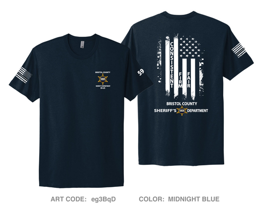 Bristol County Sheriff's Office Comfort Unisex Cotton SS Tee - eg3BqD