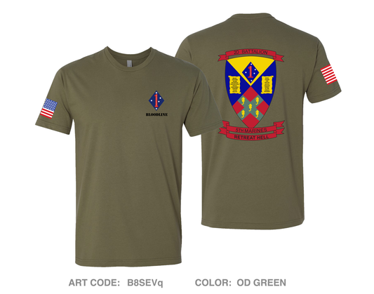 Infantry BN, 2nd Bn 5th Marines Comfort Unisex Cotton SS Tee - B8SEVq