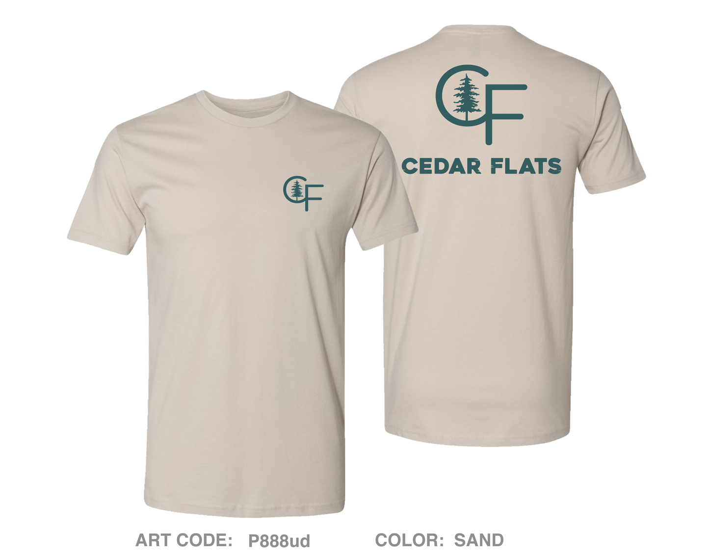 Cedar Flats LLC. Comfort Unisex Cotton SS Tee - P888ud