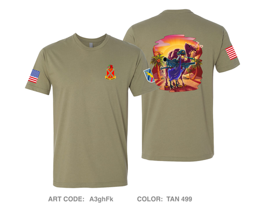 1-118TH FAR, 48TH IBCT, GEORGIA ARMY NATIONAL GUARD Comfort Unisex Cotton SS Tee - A3ghFk