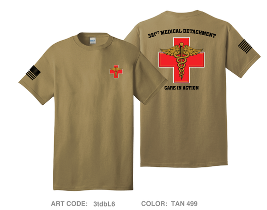 321st Medical Detachment Comfort Unisex Cotton SS Tee - 3tdbL6