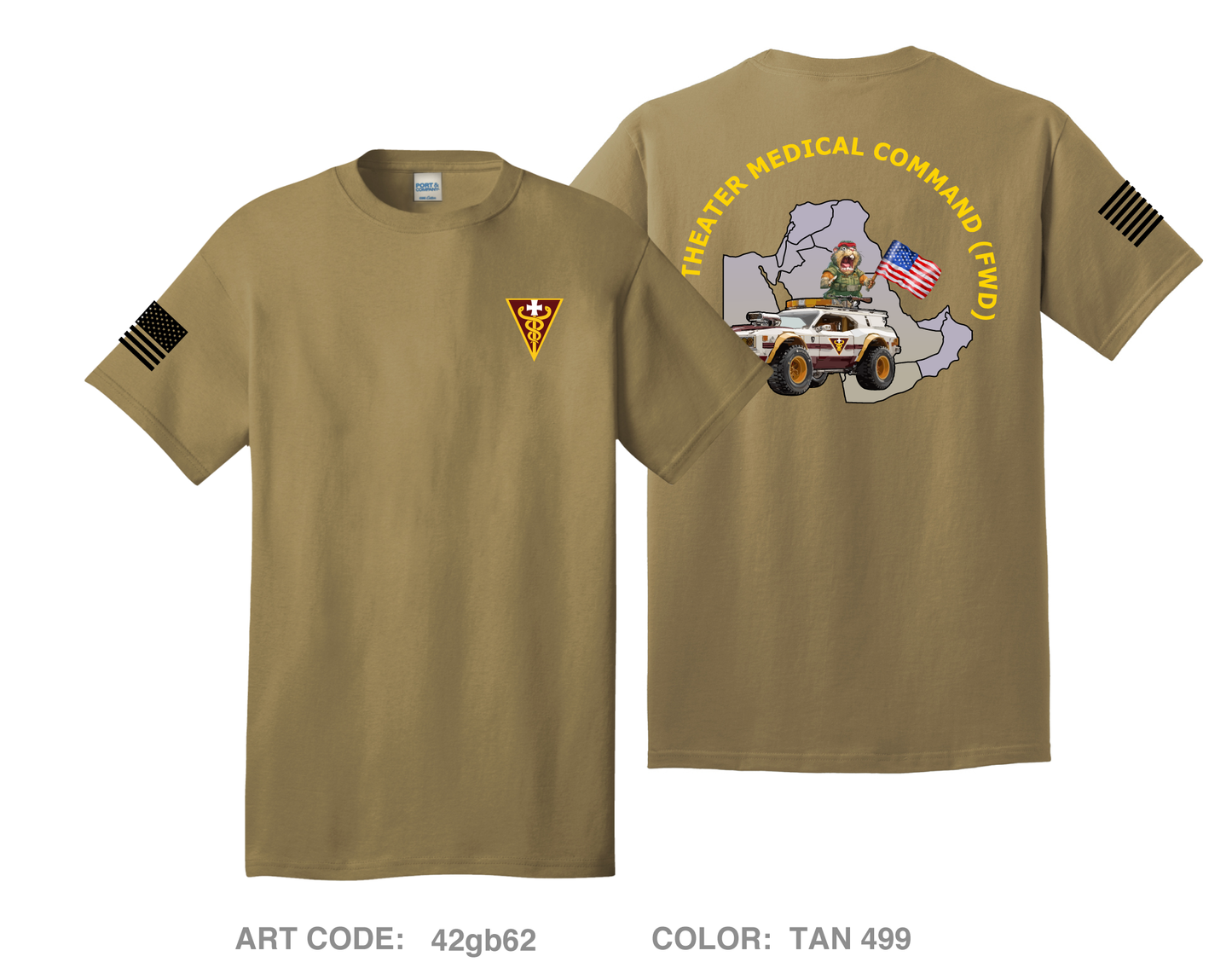 3D Theater Medical Command (FWD) Comfort Unisex Cotton SS Tee - 42gb62