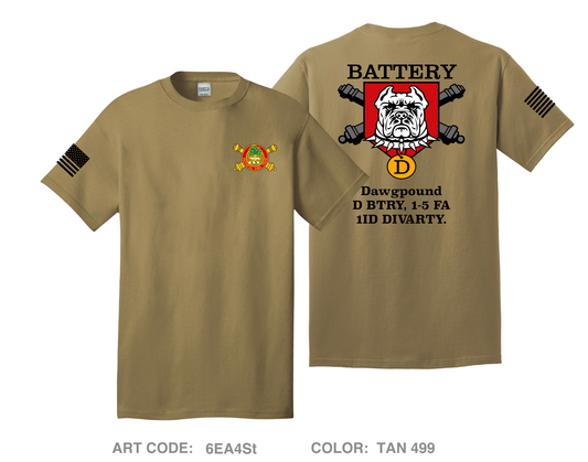 D BTRY/ 1-5 FA Comfort Unisex Cotton SS Tee - 6EA4St