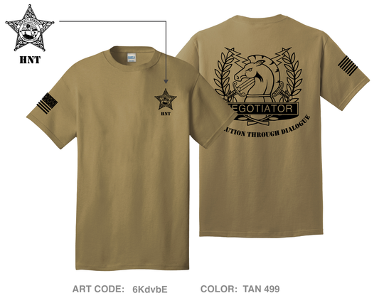 Sarasota County Sheriff's Office Hostage Negotiation Team "HNT" Comfort Unisex Cotton SS Tee - 6KdvbE