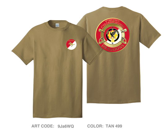 6th Squadron, 1st Cavalry Regiment Fundraising Collection Comfort Unisex Cotton SS Tee - 9Ja6WQ