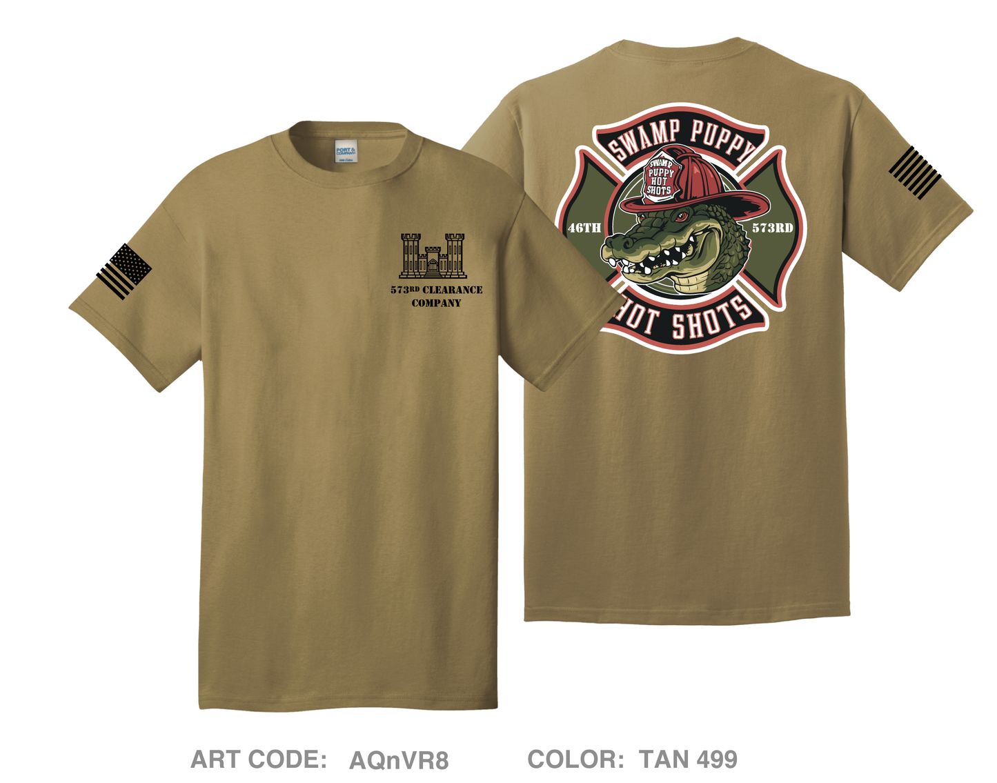 573rd Clearance Company Comfort Unisex Cotton SS Tee - AQnVR8