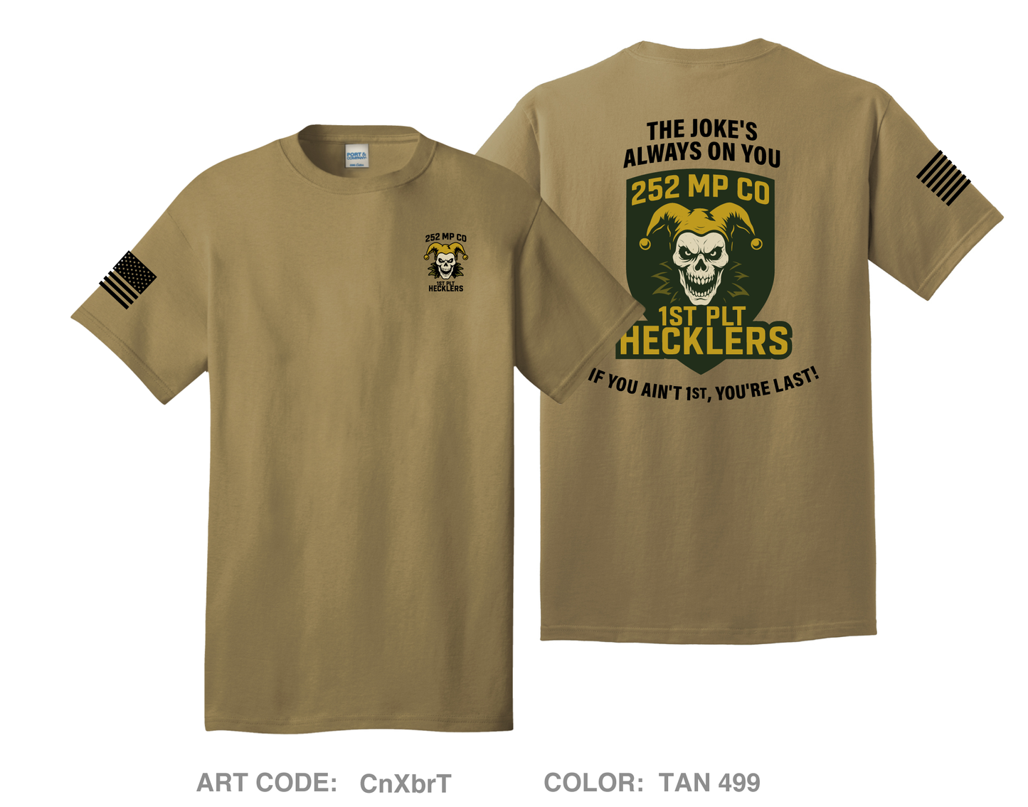 252 Military Police Company/1st Platoon Comfort Unisex Cotton SS Tee - CnXbrT