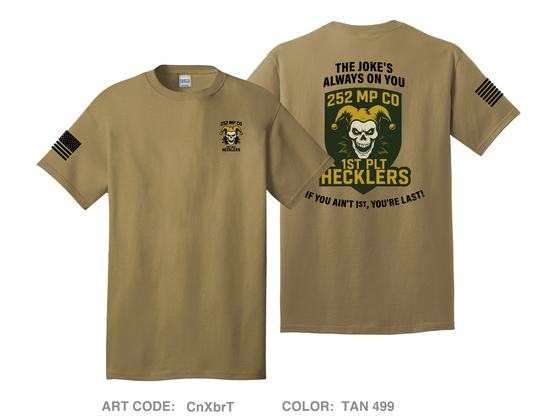 252 Military Police Company/1st Platoon Comfort Unisex Cotton SS Tee - CnXbrT