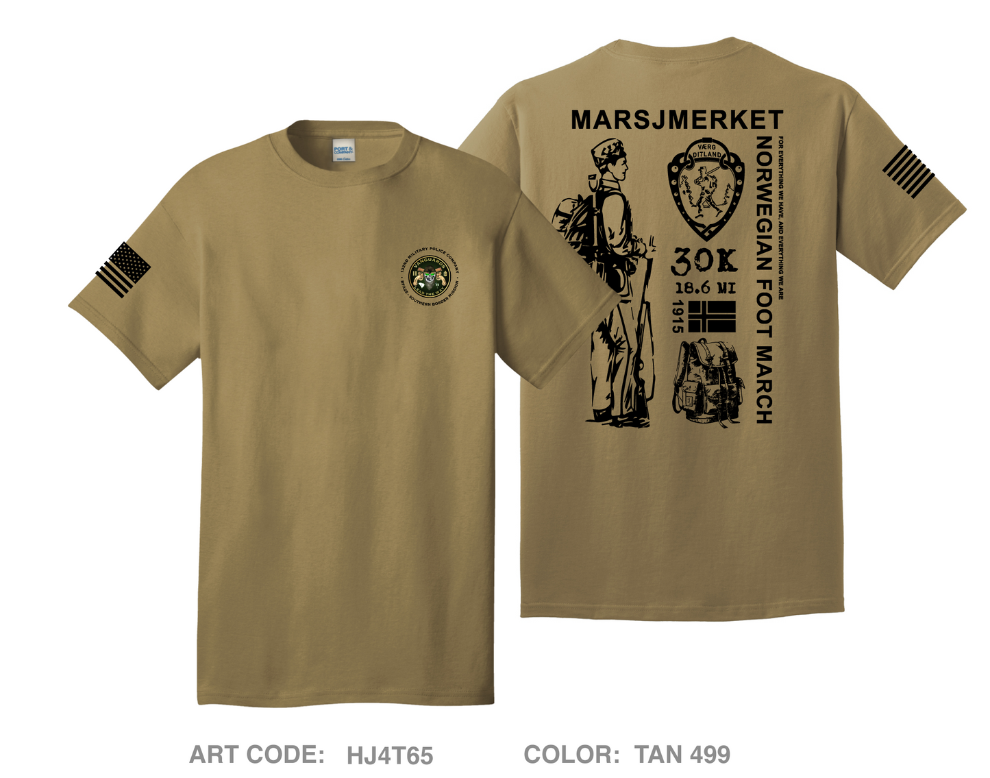 132nd Military Police Company - Norwegian Foot March Comfort Unisex Cotton SS Tee - HJ4T65