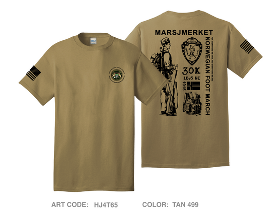 132nd Military Police Company - Norwegian Foot March Comfort Unisex Cotton SS Tee - HJ4T65