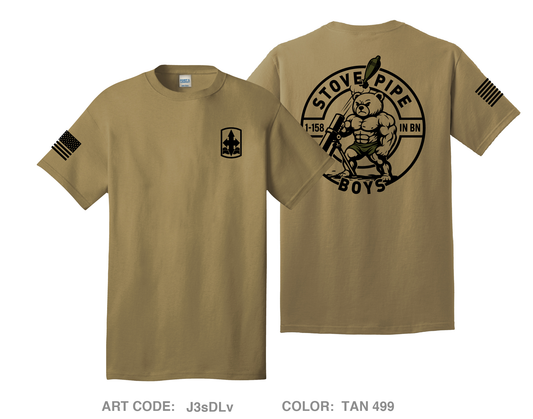 1-158 IN BN HHC Mortar Platoon Comfort Unisex Cotton SS Tee - J3sDLv