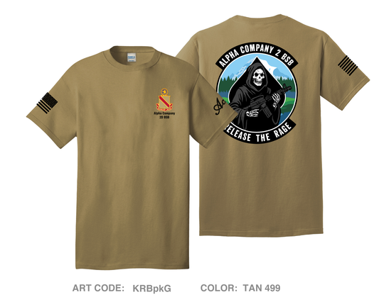 Alpha Company, 2D BSB Comfort Unisex Cotton SS Tee - KRBpkG