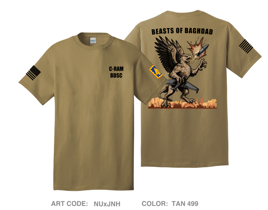 2nd PLT, C BTRY 2-44 ADA Comfort Unisex Cotton SS Tee - NUxJNH