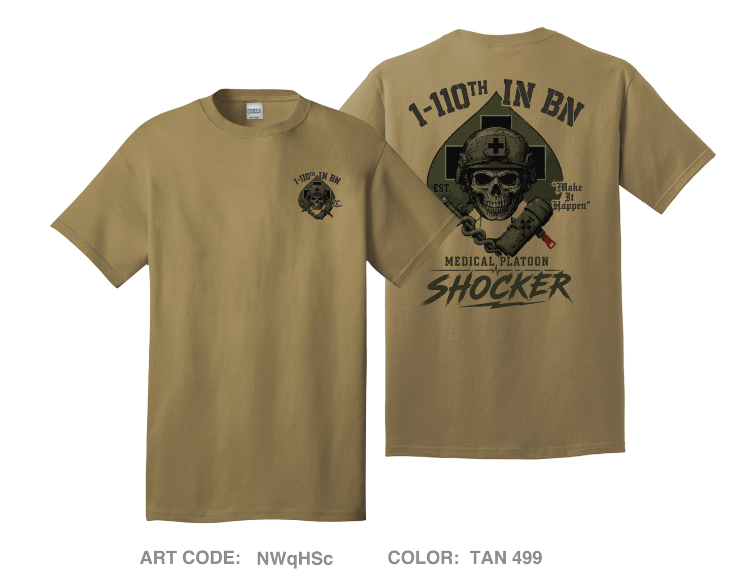 1-110th hhc medics Comfort Unisex Cotton SS Tee - NWqHSc