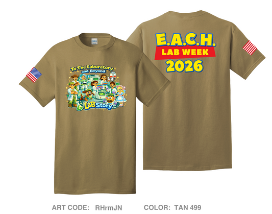 EACH LAB Comfort Unisex Cotton SS Tee - RHrmJN