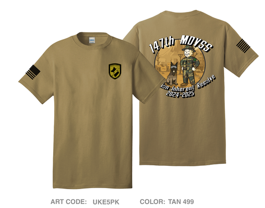 147th MDVSS CJTF-OIR Comfort Unisex Cotton SS Tee - UKE5PK