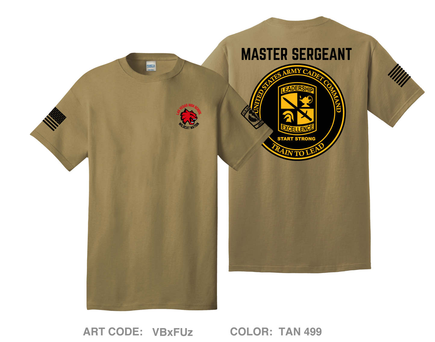 Las Vegas HS Wild Cat Battalion Comfort Unisex Cotton SS Tee - VBxFUz