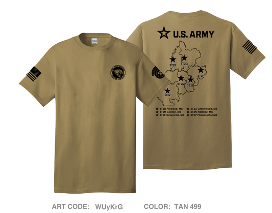 Jackson Army Recruiting Company Comfort Unisex Cotton SS Tee - WUyKrG