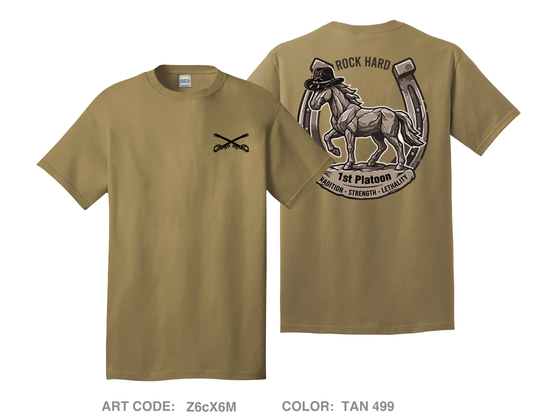 1st Platoon, Aztec Troop, 1-124 Comfort Unisex Cotton SS Tee - Z6cX6M