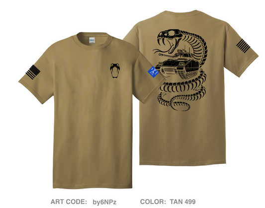 Charlie “Cobra” Company, 1-194th CAB Comfort Unisex Cotton SS Tee - by6NPz