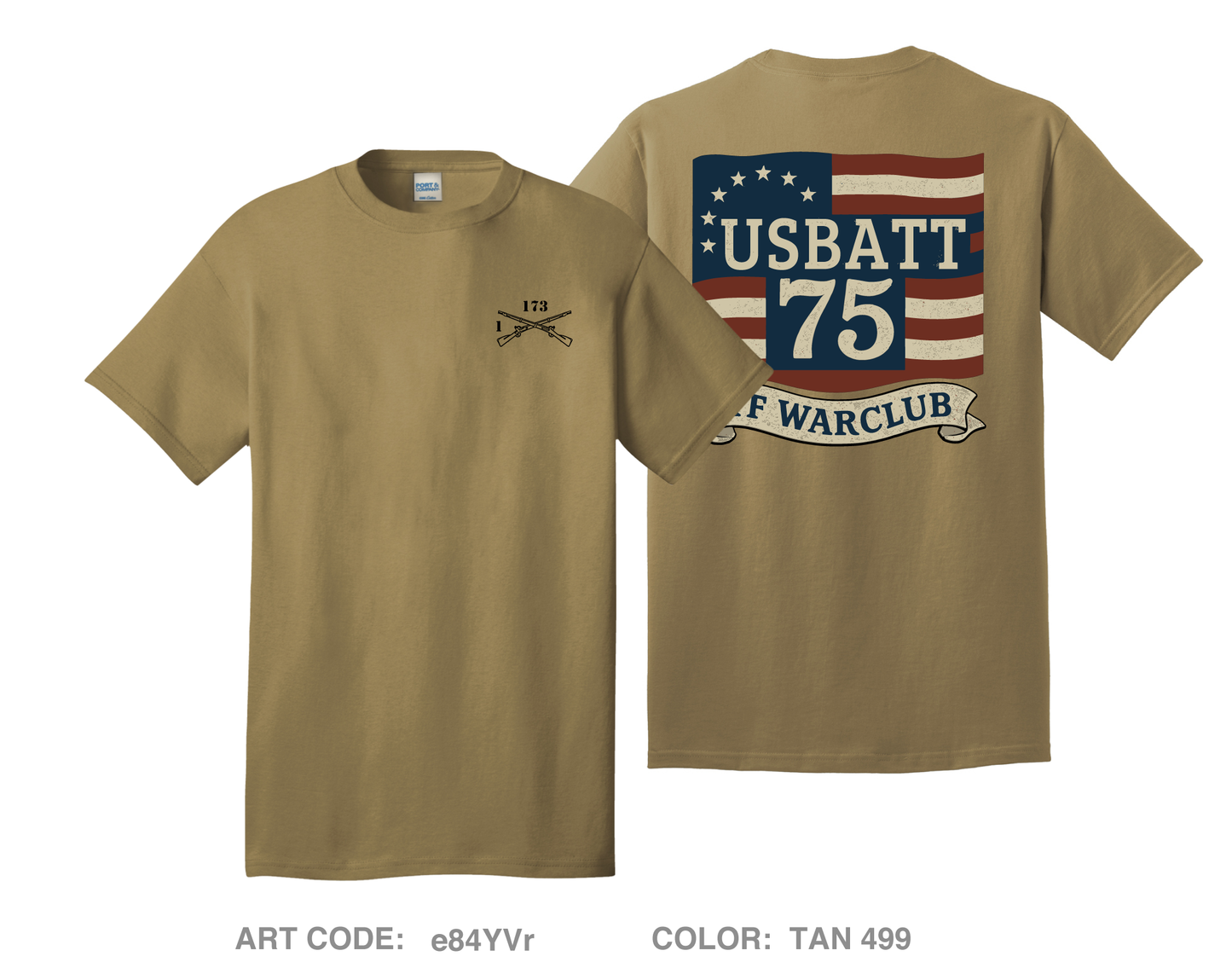 1-173 TF Warclub Fundraising Collection Comfort Unisex Cotton SS Tee - e84YVr