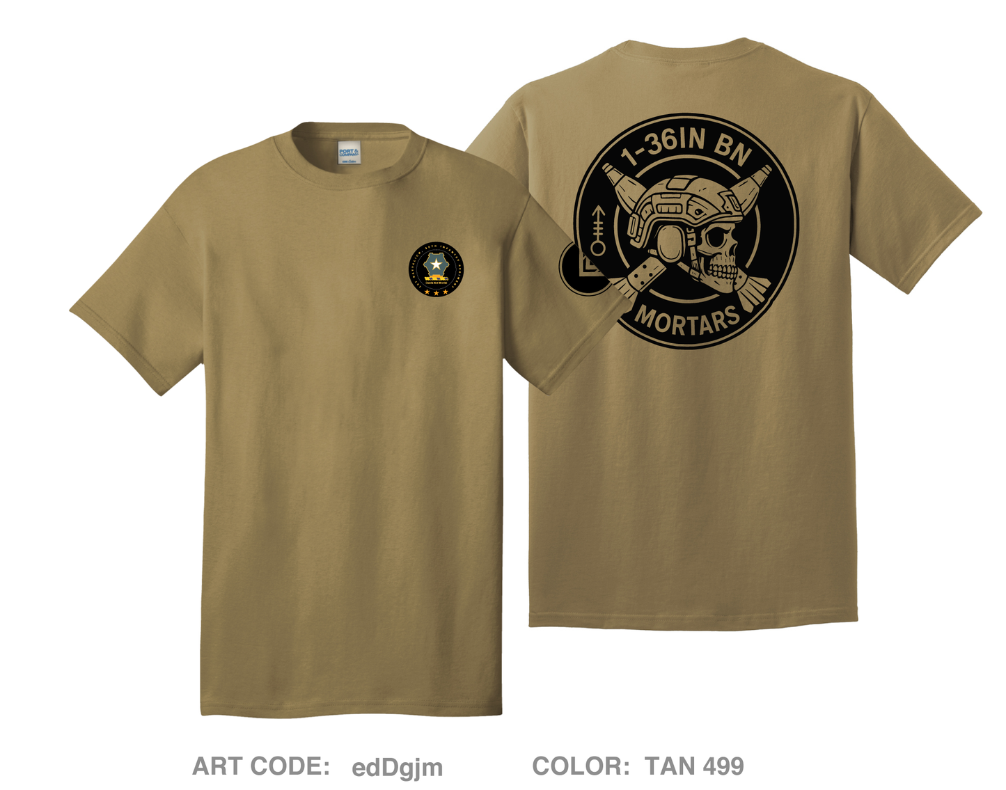 Mortars, 1-36IN REGT Comfort Unisex Cotton SS Tee - edDgjm