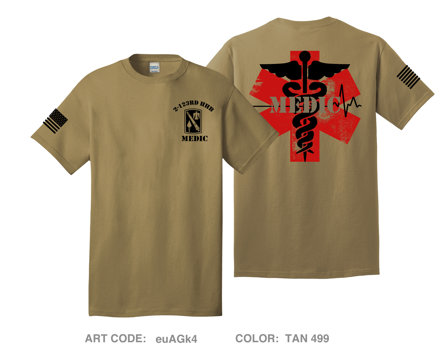 2-123rd HHB Comfort Unisex Cotton SS Tee - euAGk4