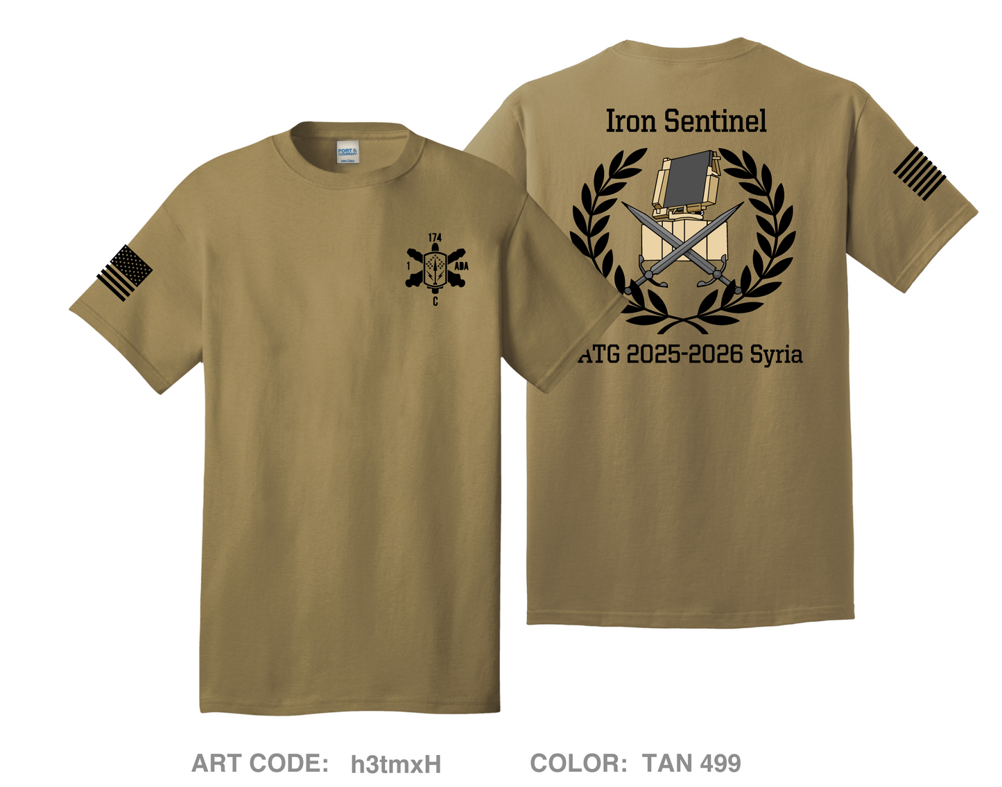 C BTRY 1-174 ADA Comfort Unisex Cotton SS Tee - h3tmxH