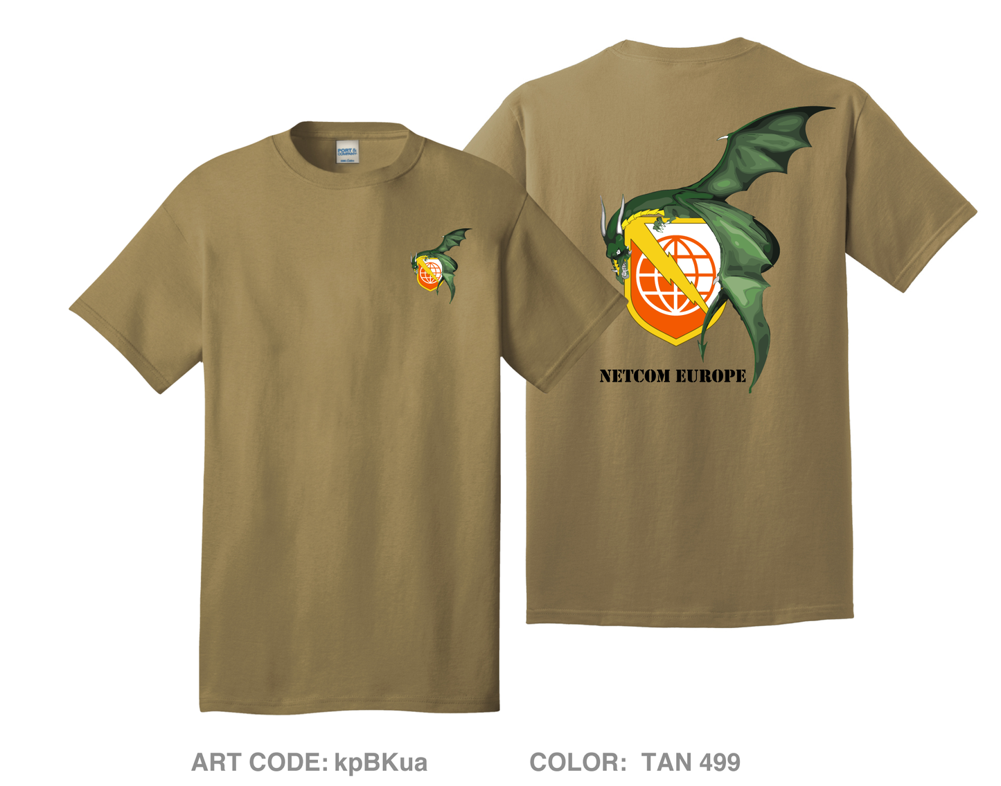 NETWORK ENTERPRISE TECHNOLOGY COMMAND EUROPE FUNDRAISING COLLECTION Comfort Unisex Cotton SS Tee - kpBKua