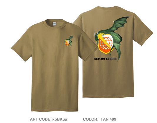 NETWORK ENTERPRISE TECHNOLOGY COMMAND EUROPE FUNDRAISING COLLECTION Comfort Unisex Cotton SS Tee - kpBKua