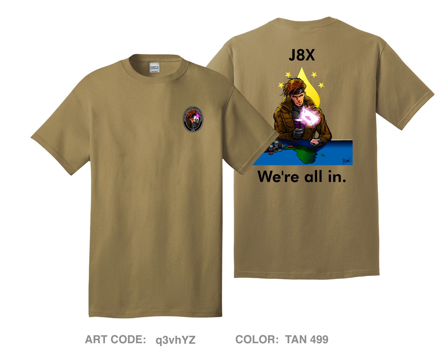 SOCAF J8X Comfort Unisex Cotton SS Tee - q3vhYZ