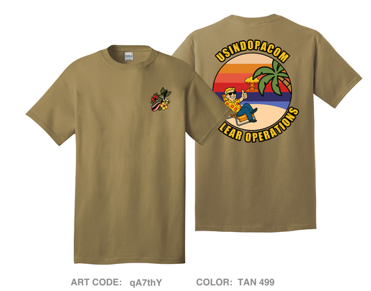 J364 USINDOPACOM Comfort Unisex Cotton SS Tee - qA7thY